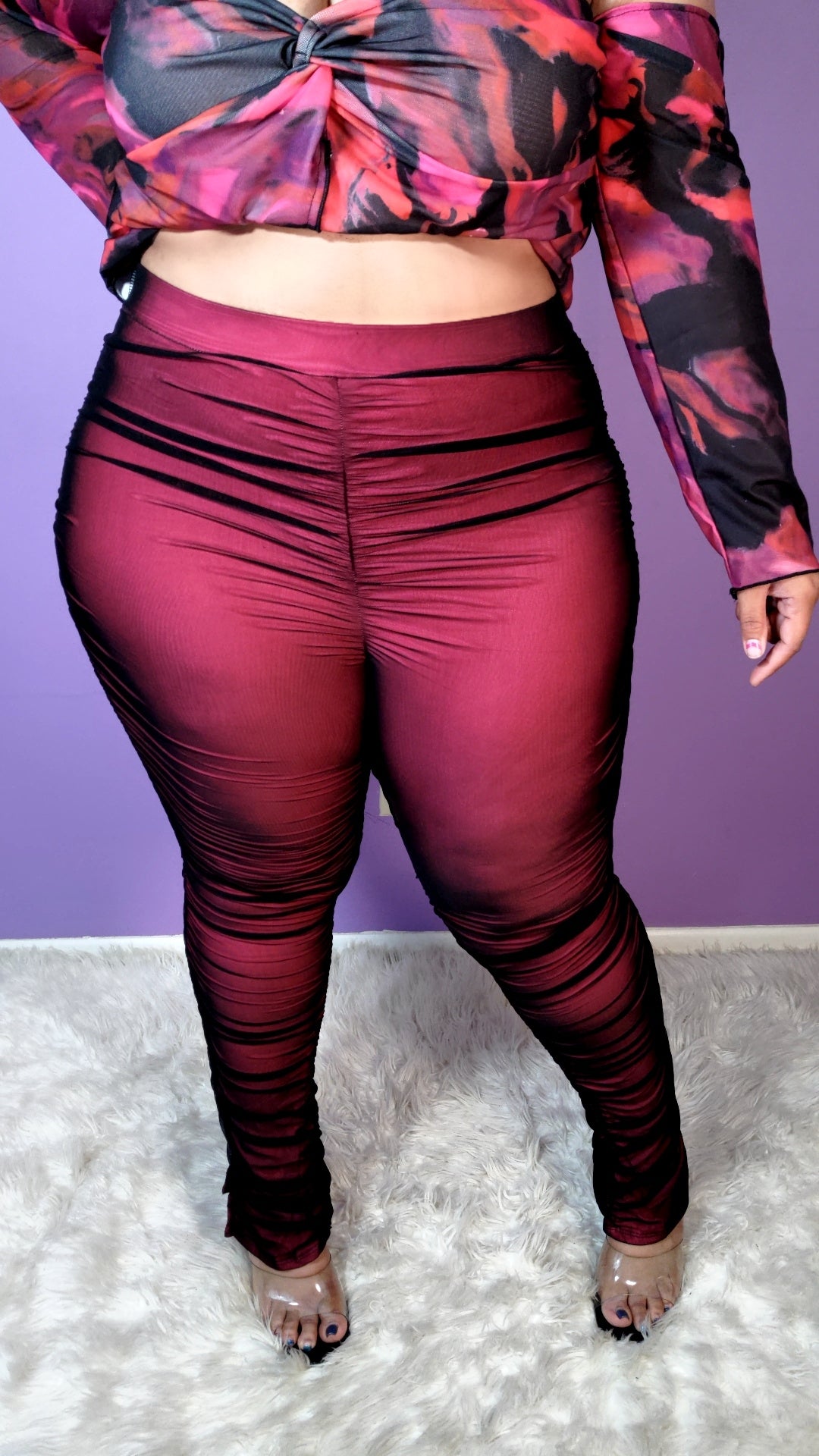 Dual Layer Ruched Leggings